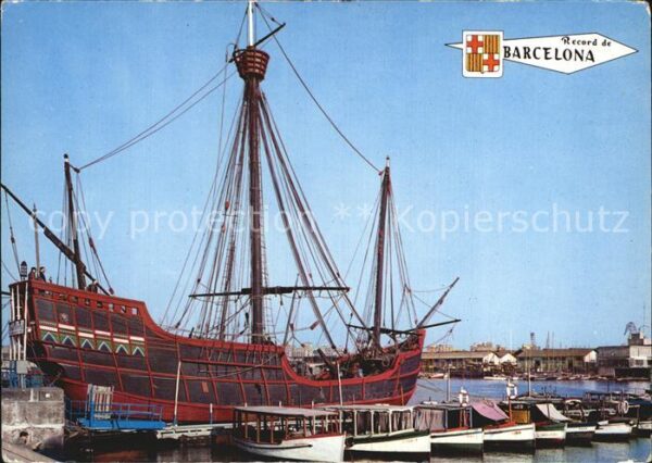 Segelschiffe Carabela de Colon Santa Maria Barcelona