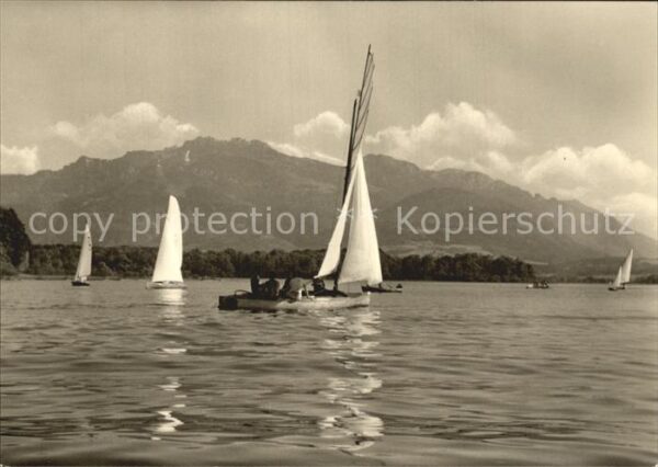 Segelboote Chiemsee Kampenwand