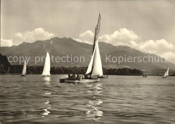 Segelboote Chiemsee Kampenwand