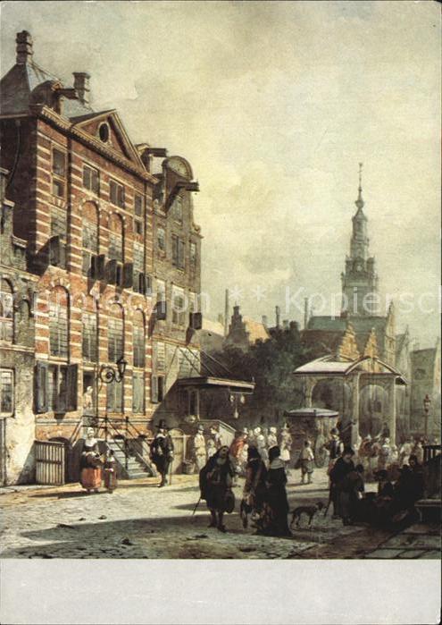Kuenstlerkarte Cornelis Springer Huis of Rembrandt