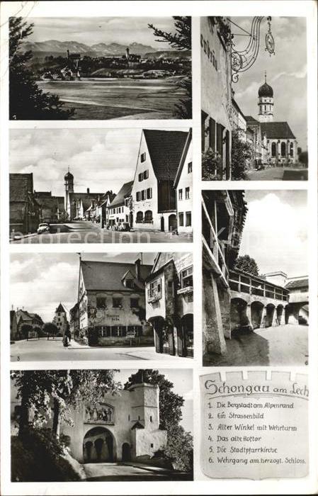 Schongau Panorama Strassenpartie Alter Winkel mi