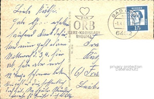 Bad Orb Sanatorium Pfeiffer Krug Hotel Weisses – Bild 2