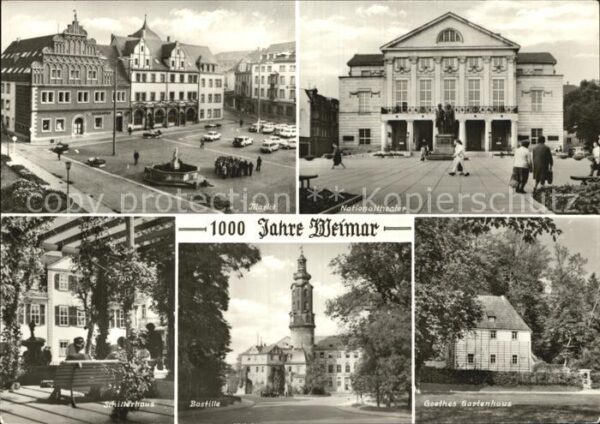 Weimar Thueringen Markt Nationaltheater Schillerhaus Bast