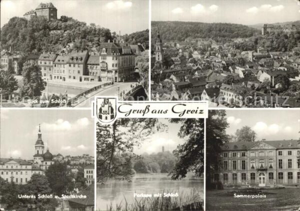 Greiz Thueringen Schlossblick Panorama Unteres Schloss S