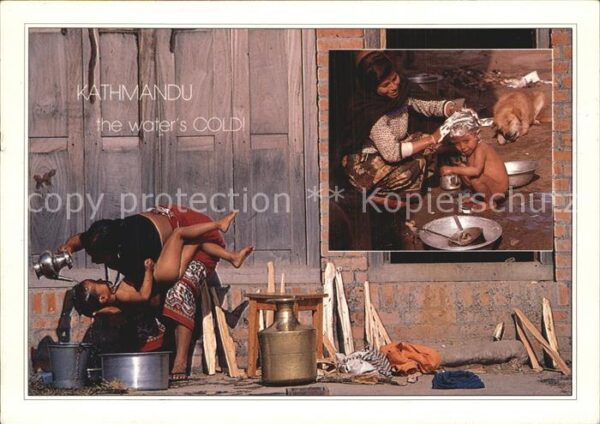 Kathmandu The water is cold Nepal pittoresque