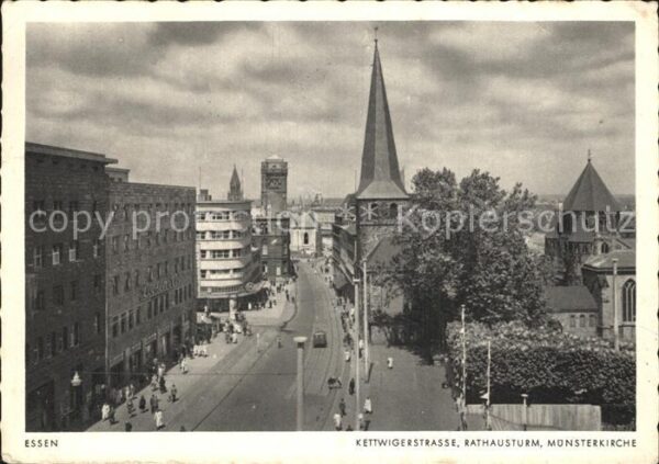 Essen Ruhr Kettwigerstr Rathausturm Münsterkirche