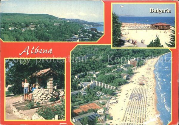Albena Panorama Strand Brunnen Fliegeraufnahme