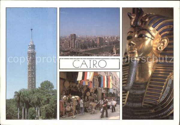 Cairo Egypt Minarett Stadtblick Bazar Goldene Maske