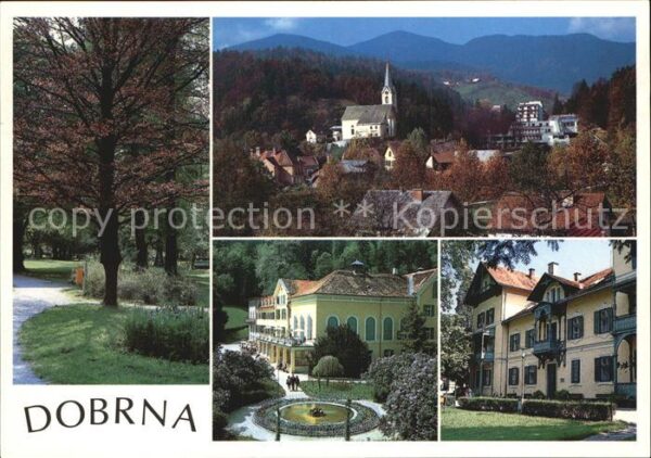 Dobrna Park Kirche Schloss Teilansicht