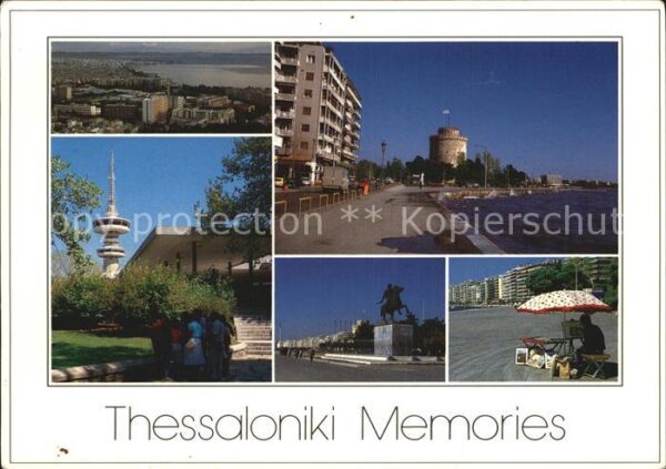 Thessaloniki City Panorama White Tower Arch Museum A