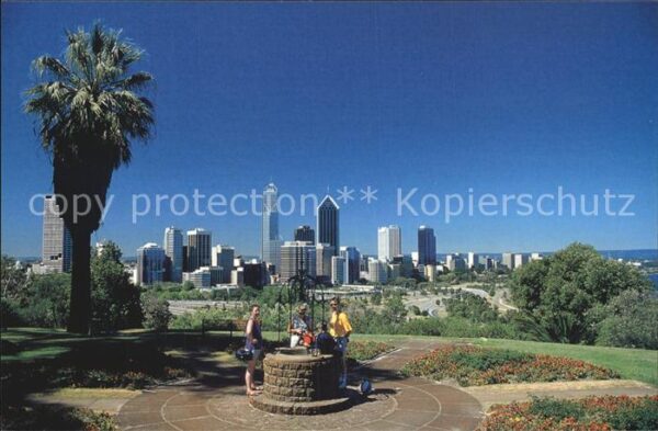 Perth Western Australia Panoramic view of city skyline from Kin