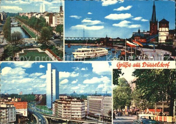 Duesseldorf Königsallee Rheinufer Thyssenhochhaus