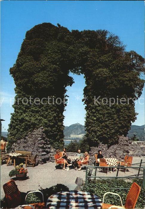 Drachenfels Rolandsbogen Blick Burgruine