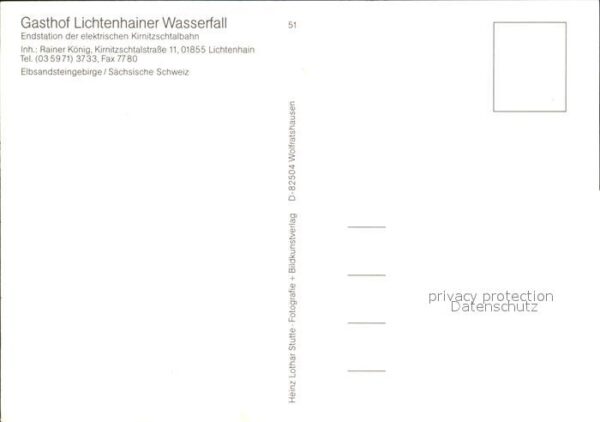 Lichtenhain Sebnitz Gasthof Lichtenhainer Wasserfall – Bild 2