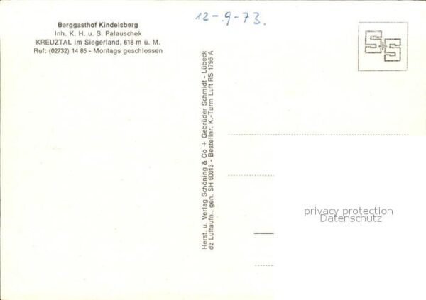 Kreuztal Westfalen Berggasthof Kindelsberg – Bild 2