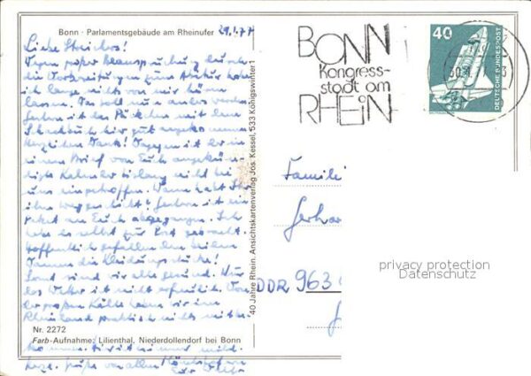 Bonn Rhein Parlamentsgebäude Rheinufer – Bild 2