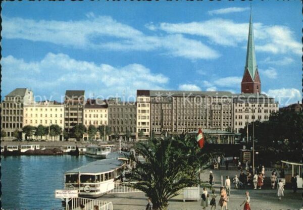 Hamburg Binnenalster Petrikirce