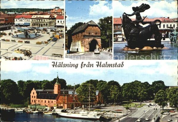 Halmstad Stadtansicht Denkmal Stadttor Schloss