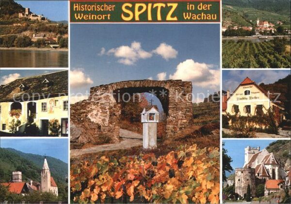 Spitz Donau Wachau Rotes Tor Ruine Hinterhaus Histo