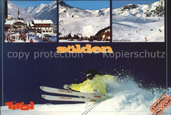 Soelden Oetztal Skipiste Winterlandschaft