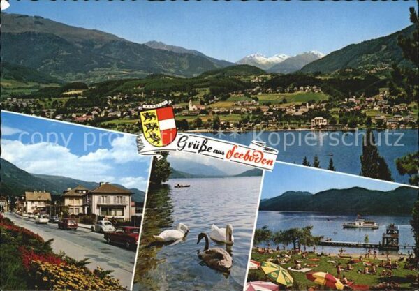 Seeboden Millstaettersee Panorama Millstätter See Strand