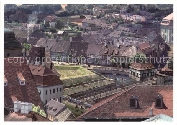 Dresden Ausschnitt Panoramagelände Fachwerkhäus