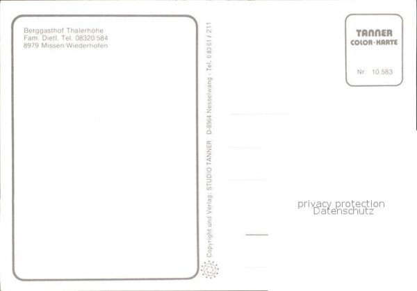 Wiederhofen Allgaeu Missen Berggasthof Thalerhöhe – Bild 2