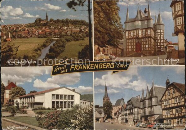 Frankenberg Eder Rathaus Kulturhalle Obermarkt Blick auf