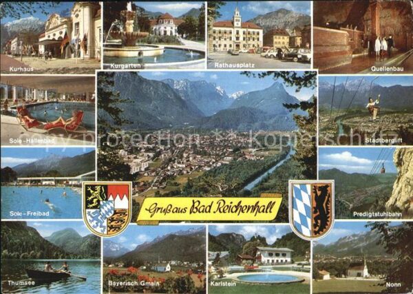 Bad Reichenhall Kurhaus Kurgarten Rathausplatz Quellenb