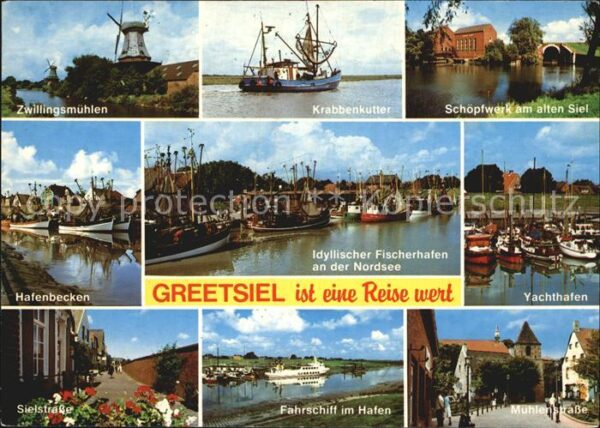 Greetsiel Zwillingsmühlen Krabbenkutter Schöpfwer