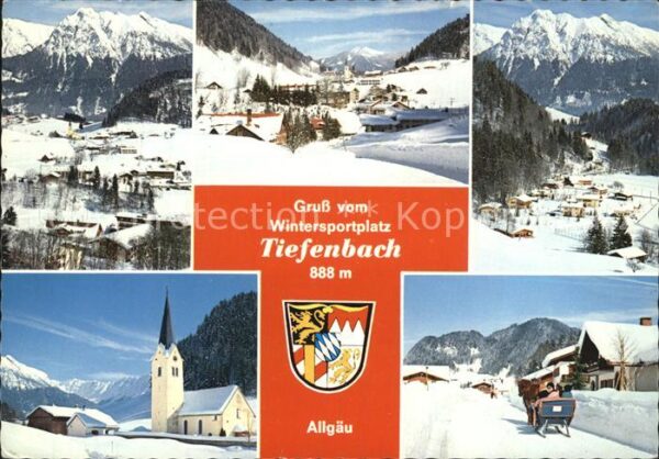 Tiefenbach Oberstdorf Ortsansichten Winterlandschaft Kirche P