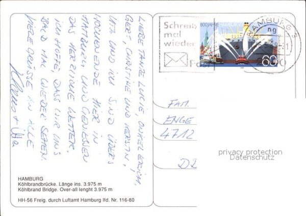 Hamburg HafenKöhlbrandbrücke Luftbild – Bild 2