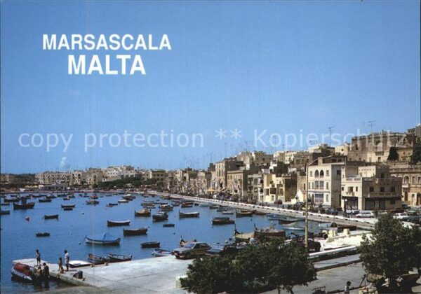 Malta Marsascala Stadtansicht Hafen