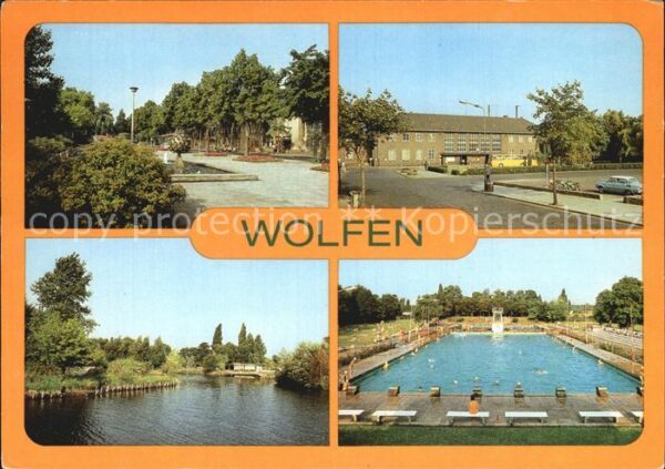 Wolfen Bitterfeld  Leipziger Strasse Bahnhof Schwimmbad