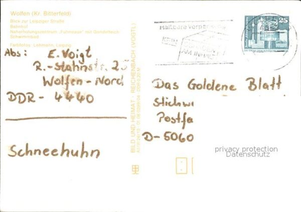 Wolfen Bitterfeld  Leipziger Strasse Bahnhof Schwimmbad – Bild 2