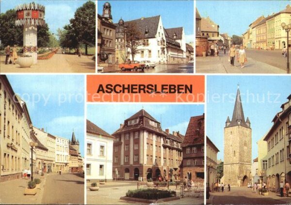 Aschersleben Rathaus Johannisturm Tie Holzmarkt