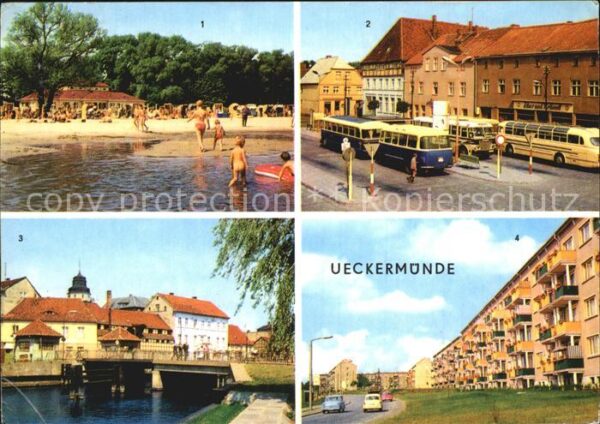 Ueckermuende Mecklenburg Vorpommern Haffbad Karl Marx Platz Am Hafen Neubau