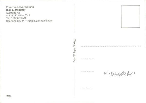 Kundl Privatzimmervermietung H. u. L. Messner – Bild 2