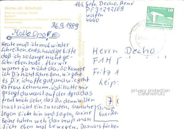 Wolfen Bitterfeld  Lepziger Strasse Bahnhof Schwimmbad – Bild 2