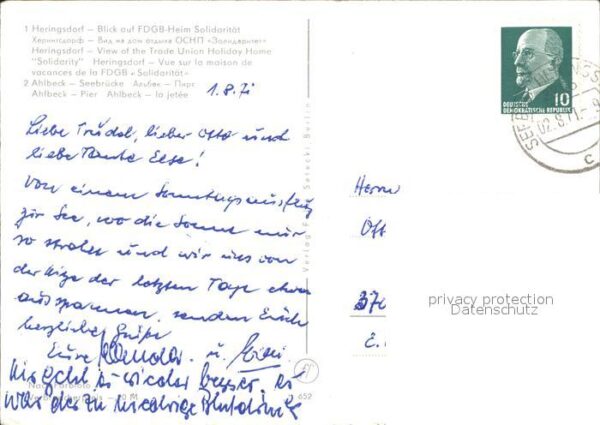 Ahlbeck Ostseebad Seebrücke FDGB Heim Solidarität – Bild 2