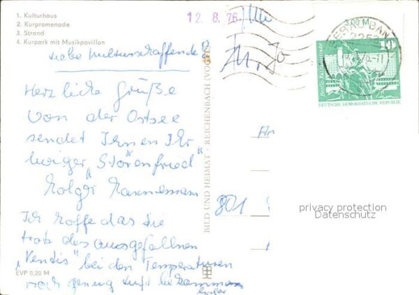 Heringsdorf Ostseebad Usedom Kulturhaus Kurpromenade Strand Musikpav – Bild 2