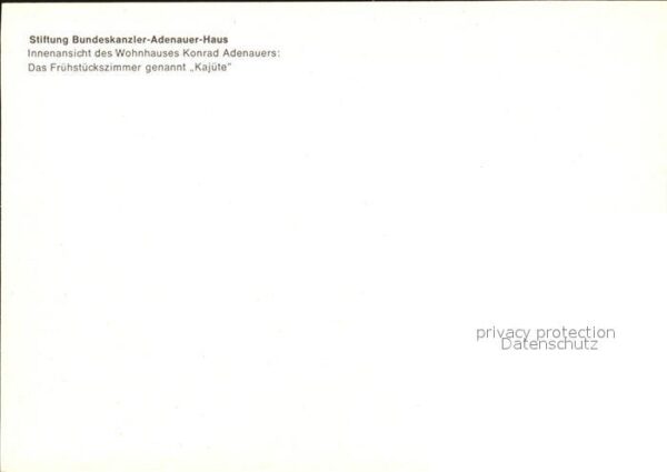 Bad Honnef Bundeskanzler Adenauer Haus Frühstücksz – Bild 2