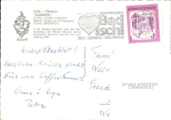 St Gilgen Salzkammergut Pension Nannerl – Bild 2