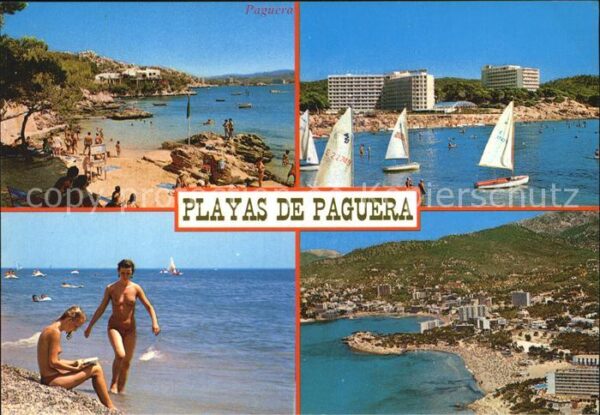 Paguera Mallorca Islas Baleares Strand Segelboote