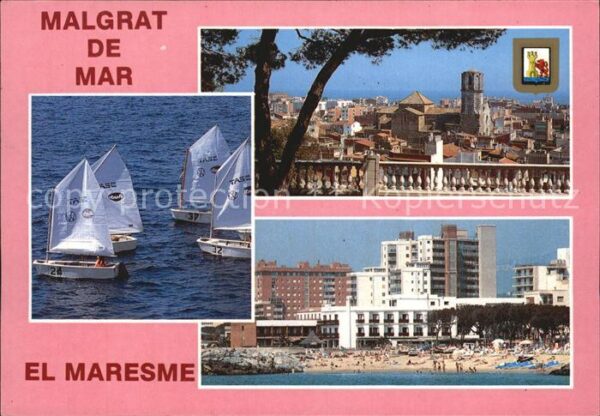 Malgrat de Mar Strand Segelboote