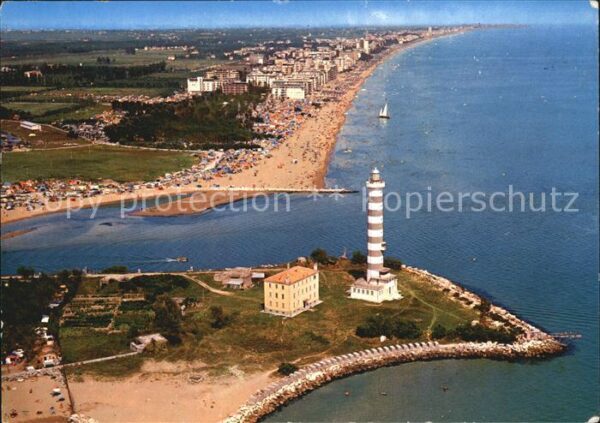 Lido di Jesolo Fliegeraufnahme mit Leuchtturm