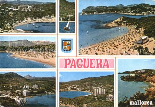 Paguera Mallorca Islas Baleares Fliegeraufnahme Strand Bucht Teilansich