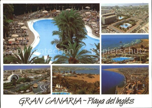 Playa del Ingles Fliegeraufnahme  Strand Poolanlage