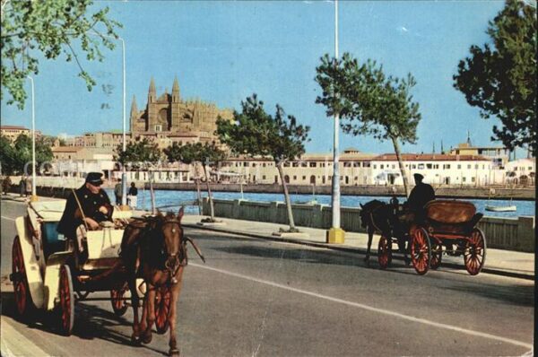 Palma de Mallorca Kutschen an der Promenade