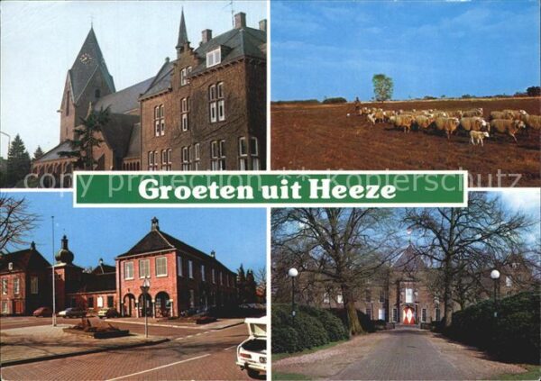 Heeze Kirche Schafherde Ortsmotive